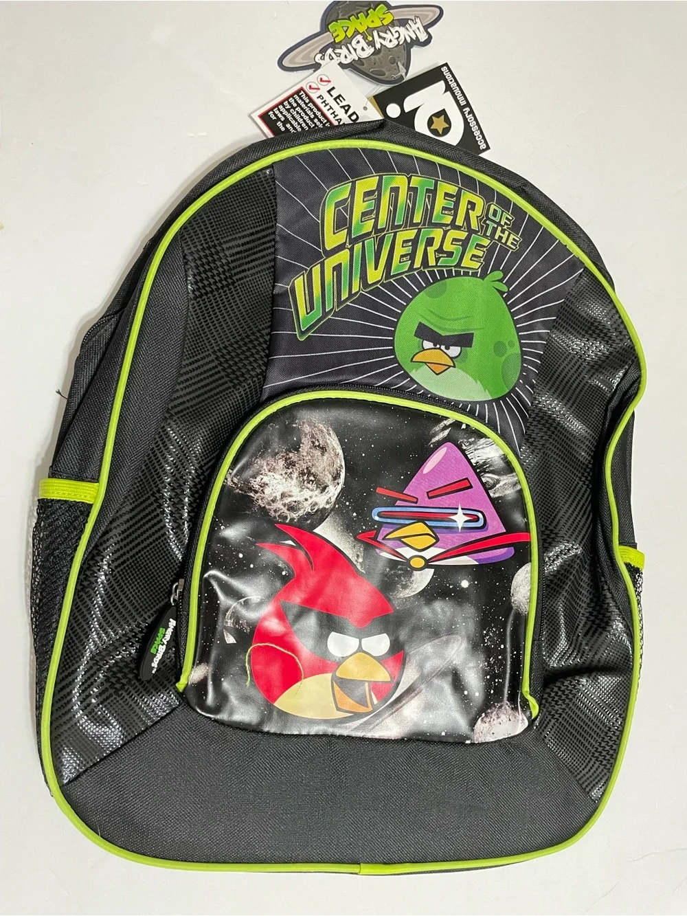 Large Backpack - Angry Birds Space Center Of The Universe Backpack 16” , New !